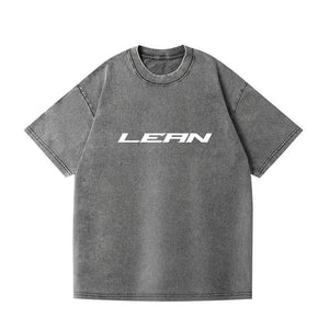 Lean stone washed tee “black”